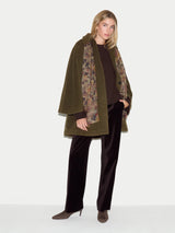 Wool Oversized Cape | Khaki