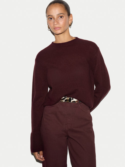 Cloud Cashmere Eldon Jumper | Burgundy