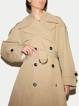 Nelson Cotton Trench Coat | Stone