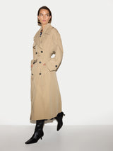 Nelson Cotton Trench Coat | Stone
