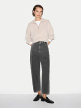 Chelsea Barrel Leg Jean | Washed Black