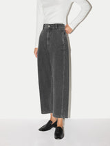 Chelsea Barrel Leg Jean | Washed Black