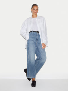 Chelsea Barrel Leg Jean | Mid Blue