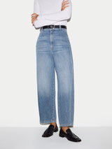 Chelsea Barrel Leg Jean | Mid Blue