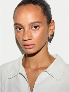 Mixed Metal Hoop Earring | Multi