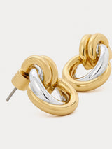 Mixed Metal Hoop Earring | Multi
