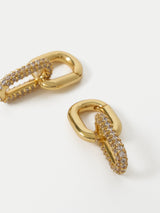 Pave Drop Earring | Gold