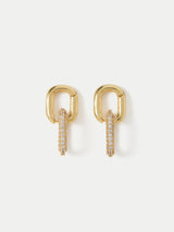Pave Drop Earring | Gold