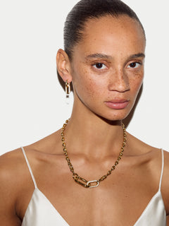 Pave Chain Necklace | Gold