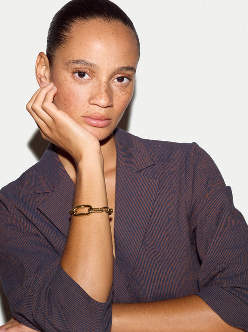 Pave Chain Bracelet | Gold