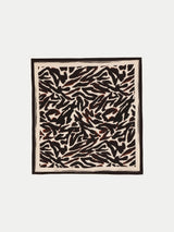 Zebra Silk Square Scarf | Cream
