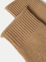 Wool Cashmere Blend Mitten | Camel