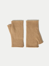 Wool Cashmere Blend Mitten | Camel