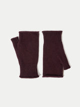 Wool Cashmere Blend Mitten | Burgundy