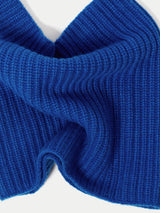 Wool Cashmere Blend Rib Snood | Blue