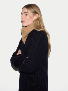 Wool Cashmere Blend Rib Snood | Camel