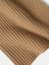 Wool Cashmere Blend Rib Snood | Camel