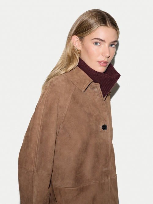 Wool Cashmere Blend Rib Snood | Burgundy