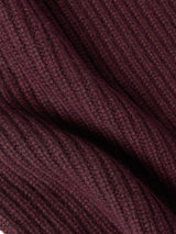 Wool Cashmere Blend Rib Snood | Burgundy