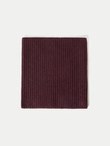 Wool Cashmere Blend Rib Snood | Burgundy