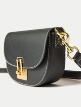 Leather Mini Saddle Bag | Black