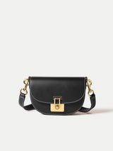 Leather Mini Saddle Bag | Black