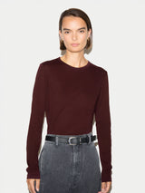 Supima Cotton Long Sleeve T-shirt | Burgundy