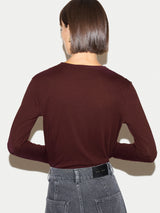 Supima Cotton Long Sleeve T-shirt | Burgundy