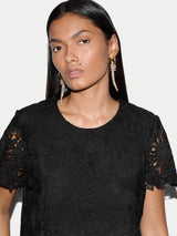 Floral Lace Top | Black
