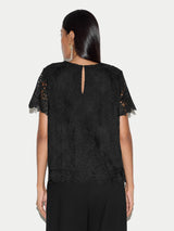 Floral Lace Top | Black
