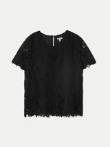 Floral Lace Top | Black
