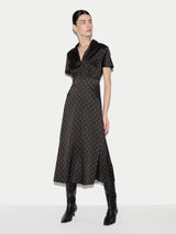 Geo Foulard Dress | Black
