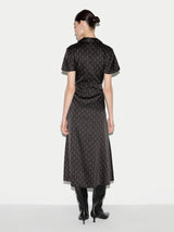 Geo Foulard Dress | Black