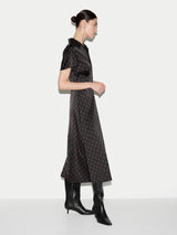 Geo Foulard Dress | Black