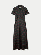 Geo Foulard Dress | Black
