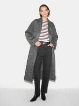 Wool Cashmere Double Faced Coat | Charcoal