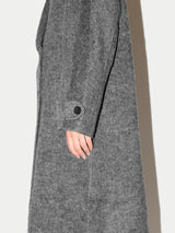 Wool Cashmere Double Faced Coat | Charcoal