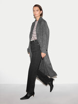 Wool Cashmere Double Faced Coat | Charcoal