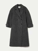 Wool Cashmere Double Faced Coat | Charcoal
