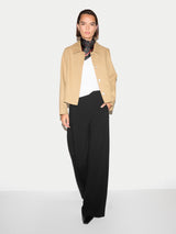 Modern Crepe Sailor Trouser | Black