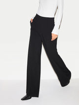 Modern Crepe Sailor Trouser | Black