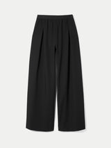 Modern Crepe Sailor Trouser | Black