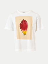 Petal Printed T-shirt | White