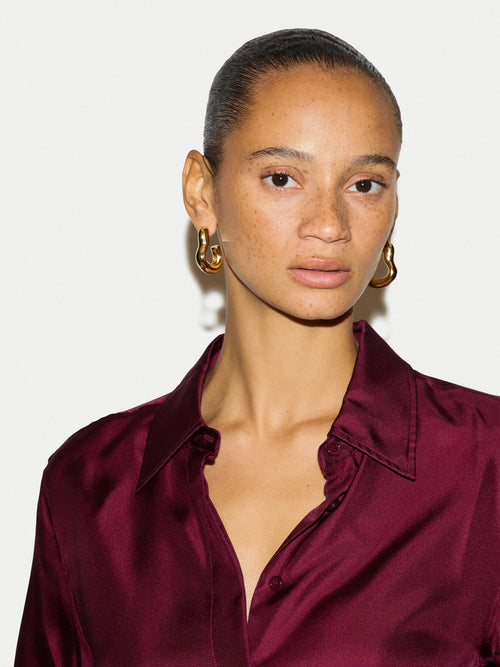 Wave Hoop Earring | Gold