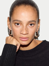 Wave Hoop Earring | SILVER
