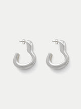 Wave Hoop Earring | SILVER