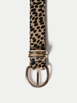 Leopard Print Jeans Belt | Brown