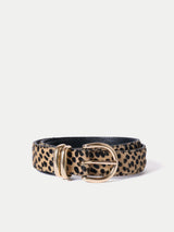 Leopard Print Jeans Belt | Brown