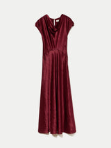 Textured Cowl Neck Dress | Burgundy