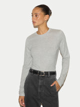 Cotton Modal Long Sleeve T-shirt | Grey Melange
